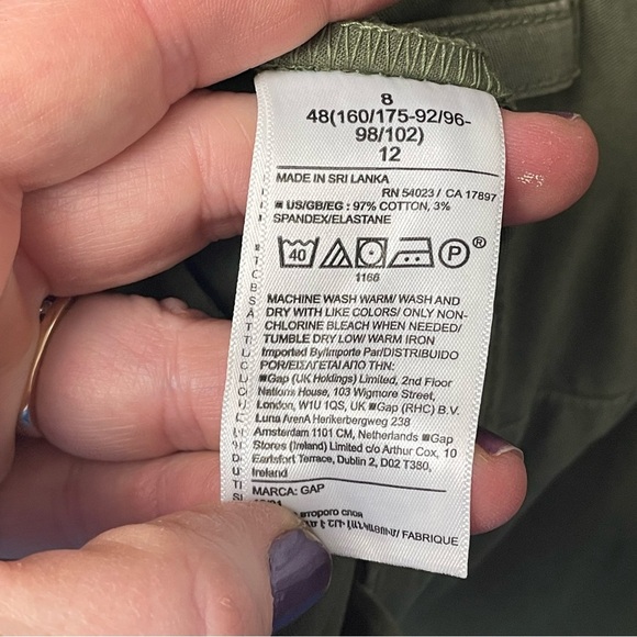 Gap Pants Womens 8 Pleated Wide Leg Khaki Olive Green Boho Hipster - Picture 11 of 13